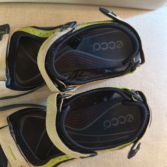 ECCO Women’s Adjustable Sport Leather Sandals Tan Black Size 10-10.5 (41) - Picture 6 of 10